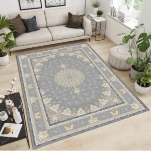 فرش ماشینی ۱۲۰۰ شانه طرح نایین گل برجسته کد ۱۲۰۸ 4