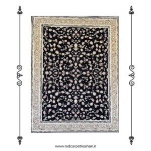 فرش ۱۲۰۰ شانه طرح افشان سرمه ای کد ۱۳۰ 5