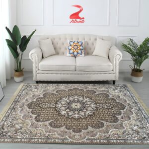 خرید فرش ماشینی ۷۰۰ شانه طرح گلبرگ کد ۷۰۲۷ 4