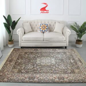 فرش ماشینی ۷۰۰ شانه طرح گلزار کد ۷۰۳۸ 4