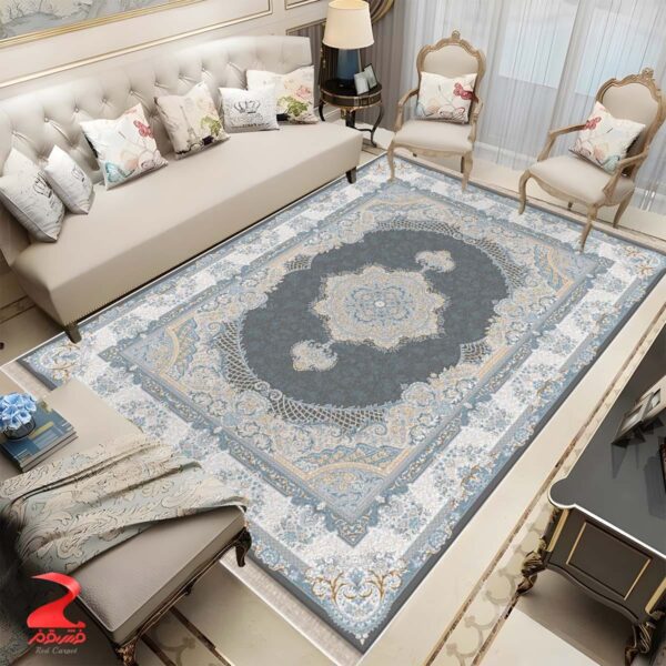 فرش ماشینی ۷۰۰ شانه طرح ژاکلین دودی کد ۷۱۱۴