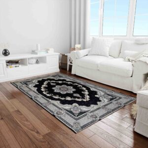 فرش ماشینی ۷۰۰ شانه طرح دیدار زمینه تیره کد ۷۰۸ 4