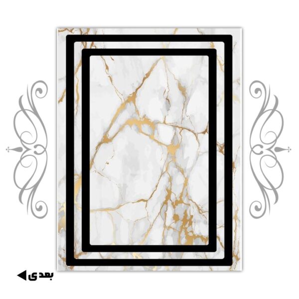 فرشینه طرح سنگ کد 50182 (پس کرایه) - فرشینه رضوان - Image 2