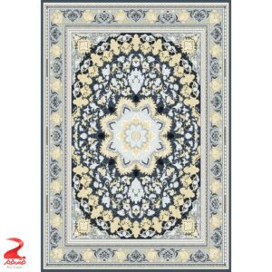 فرش ماشینی کاشان طرح میخک دلفینی طلاکوب ۷۰۰ شانه 4