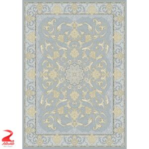 فرش ماشینی کاشان طرح سوگلی طوسی طلاکوب ۷۰۰ شانه 4