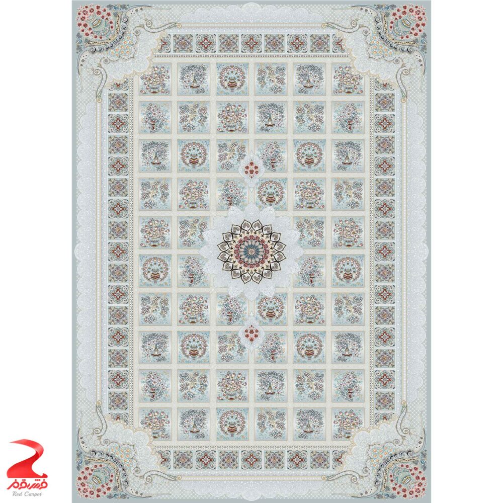 فرش ماشینی کاشان طرح مانلی دلفین 700 شانه - Image 2