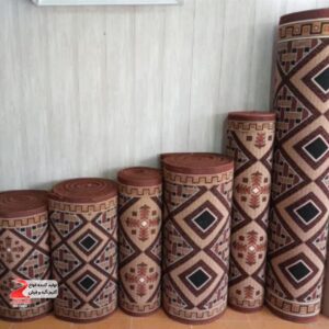 کناره گلیم فرش طرح حصیری کلاسیک سایز 1.10 در 3 متر