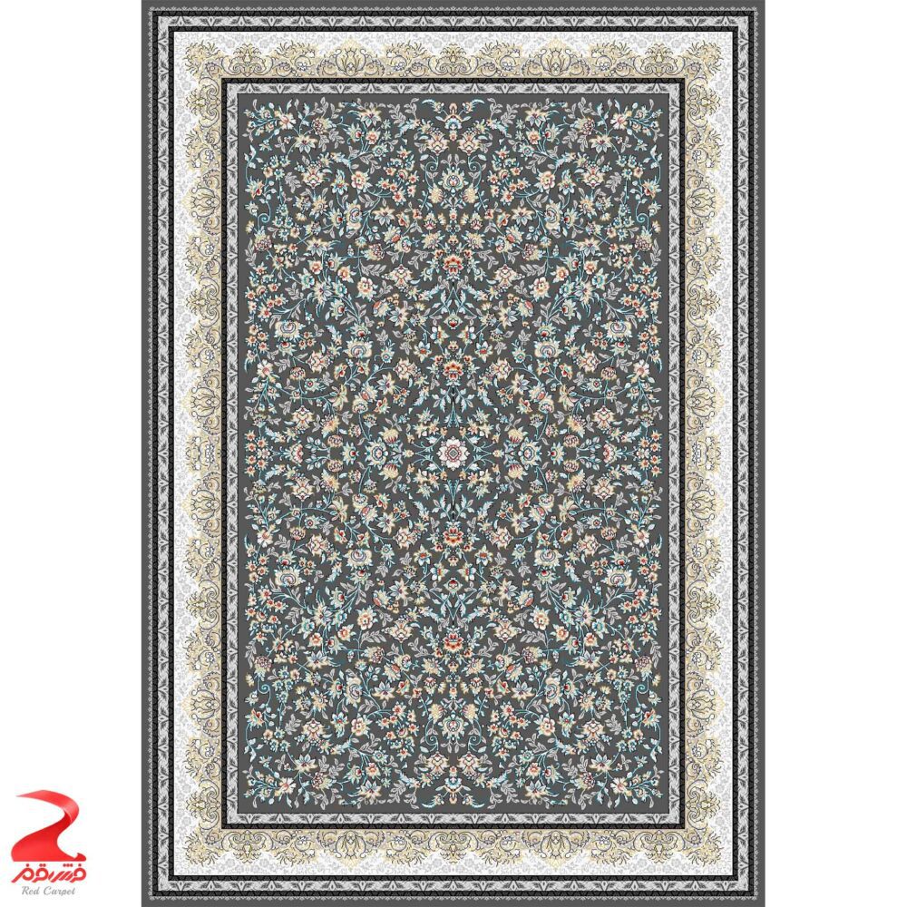 فرش ماشینی کاشان طرح اوستا دلفینی 700 شانه - Image 2