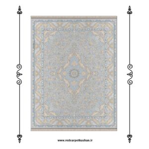 فرش ماشینی ۷۰۰ شانه طرح پروانه نقره ای کد ۷۱۳۵ 5