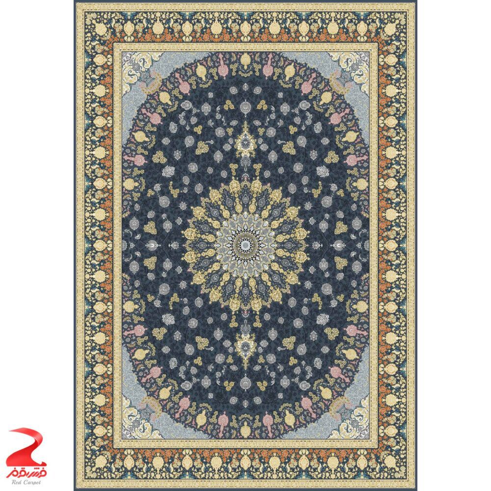 فرش ماشینی کاشان طرح کاشان دلفینی 700 شانه - Image 2