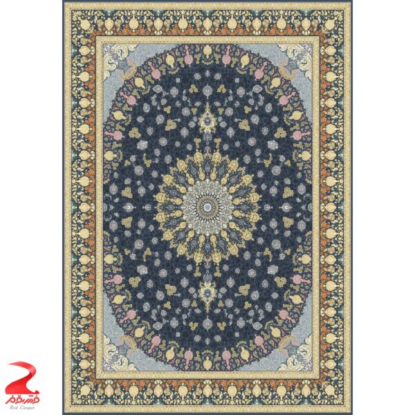 فرش ماشینی کاشان طرح کاشان دلفینی 700 شانه - Image 2
