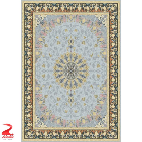 فرش ماشینی کاشان طرح کاشان طوسی 700 شانه - Image 2